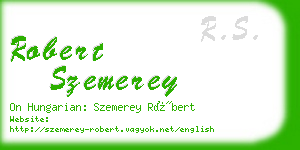 robert szemerey business card